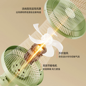 Mini Clip On Rechargeable Desktop <b>Fan</b> <b>Quiet</b> Electric Tabletop For Dorm Office - Product Image 2