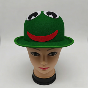 Sombreros Redondos con Personajes de Animales para Niños, Amarillo Verde, Otoño Invierno, Sombrero Festivo para Fiestas, Unisex - Product Image 3