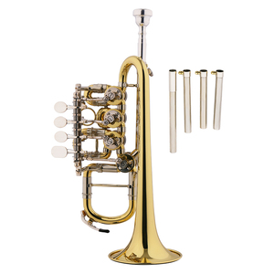 <span class=keywords><strong>Trompeta</strong></span> Profesional <span class=keywords><strong>de</strong></span> Latón con 3 Boquillas Intercambiables - Product Image 1