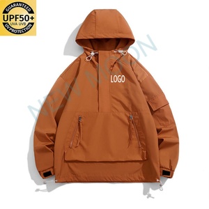 Customized Logo Stitching Hooded Mesh Breathable Outdoor <b>Camouflage</b> Sports Running Windbreaker Men's Jacket - Product Image 3