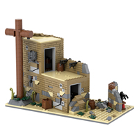 672 pièces MOC5095 Série de briques de construction de bâtiments en ruine dans la nature, modèle compatible, assemblage de scène, blocs de construction DIY, jouets pour enfants