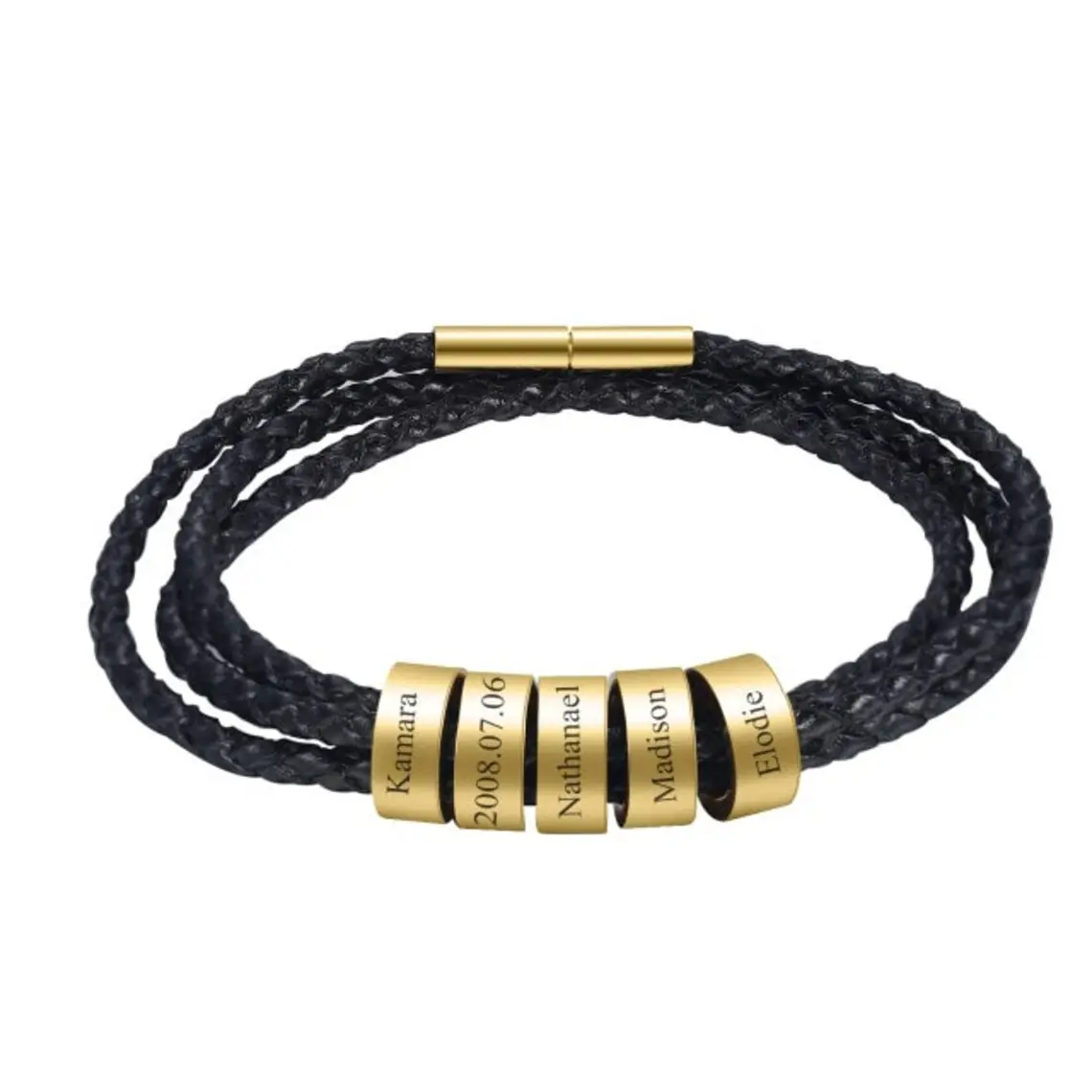 Men's leather bracelets Braided