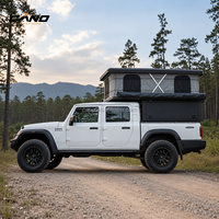Tente de toit escamotable en aluminium pour camionnette avec espace debout complet et toile souple pour le overlanding