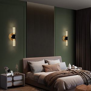 Lámpara de Pared de Cristal de Lujo, Iluminación de Pared de Cilindro Largo Acrílico para Sala de Estar, Baño, Dormitorio, Pasillo, Escalera - Product Image 4