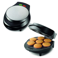 Aifa Mini Gaufrier Électrique 6 Emplacements en Céramique Antiadhésif pour Arepas, Usage Domestique