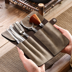 Oogishido <b>Tea</b> <b>Set</b> Six Gentlemen Stainless Steel <b>Tea</b> Tools With Wooden Handle For <b>Tea</b> Ceremony Accessories - Product Image 2