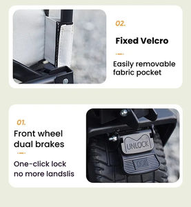 Kereta lipat portabel ditarik tangan troli pegangan ember belakang Trailer berkemah pantai dapat disesuaikan belanja OEM dapat dilipat - Product Image 5