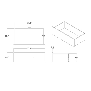 Cómoda Moderna y Duradera de Madera de Roble en Gris y Negro para Dormitorio y Sala de Estar - Product Image 2