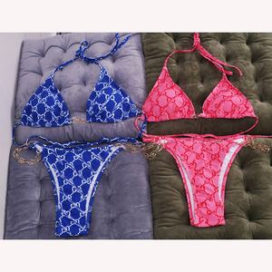 Fabricante de Bikinis Personalizados en China, Bikini de Talla Grande para Mujer, de Secado Rápido, con Tirantes en V, de Spandex/Poliéster, Venta al Por Mayor de Trajes de Baño - Product Image 1