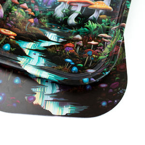 Plateau à rouler personnalisé 27*16cm Plateau à rouler en métal Plateau de service de qualité supérieure pour le <span class=keywords><strong>tabac</strong></span> à rouler les herbes - Product Image 2