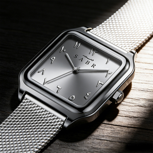 Stainless Steel Mesh Band Men's Fashion Watch Custom Brand ShuaiKe Gift Box SABR Quartz Movement Arabic Numerals Wristwatch - Product Image 6