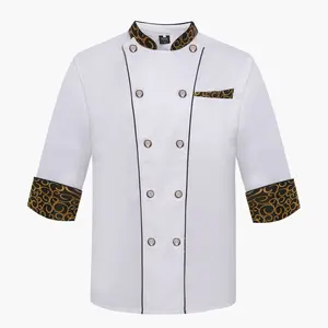 Одежда шеф-повара с длинным рукавом, униформа для ресторана и кухни, пальто для шеф-повара, рабочая куртка для официанта, профессиональная униформа