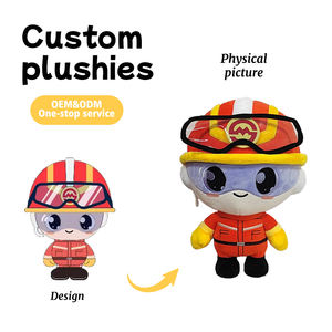 Personnalisable Processus Complet ODM Support Creative Professions Série <span class=keywords><strong>Pompier</strong></span> Poupée En Peluche Logo Personnalisé/Couleurs/Uniformes Échantillon Gratuit - Product Image 1