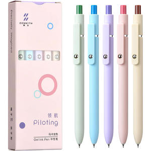 5 buah seri kelas atas 0.5mm tinta hitam titik halus pena Gel menulis halus pena plastik untuk kantor lucu atau sekolah untuk jurnal - Product Image 2