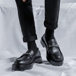 Chaussures habillées et Richelieu imperméables pour hommes, en cuir souple avec amorti, semelle épaisse et talon robuste, <span class=keywords><strong>style</strong></span> mocassins - Product Image 3