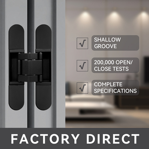 Load Capacity 80kg Heavy Duty Concealed <strong>Hinge</strong> for Large Metal Security Doors Wooden Door <strong>Hinge</strong> L165 W30mm 3D hidden <strong>hinge</strong> - Product Image 4