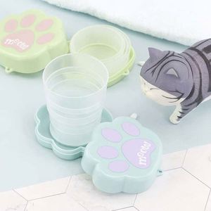 Cute Cat Paw Shape <b>Plastic</b> Bottle Cap With Cup For Travel And Outdoor Use Bpa Free Unisex Design - Product Image 4