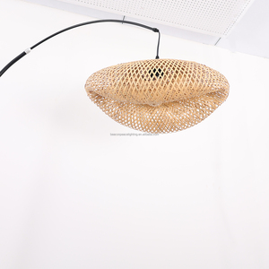 Lampe sur pied en forme d'arche japonaise faite à la main, <span class=keywords><strong>abat</strong></span>-<span class=keywords><strong>jour</strong></span> en <span class=keywords><strong>rotin</strong></span> tissé moderne, lampadaires en osier <span class=keywords><strong>pour</strong></span> la décoration du salon - Product Image 5