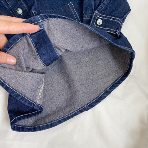 Chemises en jean pour garçons, <span class=keywords><strong>bleu</strong></span> <span class=keywords><strong>marine</strong></span>, surdimensionnées, style boxy, boutons, décontractées, enfants, automne, coton, respirantes, manches longues, unisexe - Product Image 5