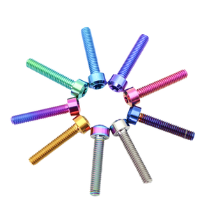 Vis à tête hexagonale colorées en titane GR5, fixations filetées pour moyeu de roue de vélo et assemblage DIY - Product Image 3