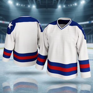 Nouveau Maillot de Hockey 2026 Respirant Impression Numérique Personnalisée Blocs de Couleurs Logo d'Équipe Homme Hockey sur Glace 100% Polyester - Product Image 3