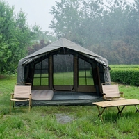 Tente de camping gonflable portable de 8 mètres carrés, grande tente d'extérieur en Oxford résistante aux UV, imperméable