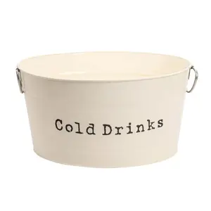 Bak es minuman dingin logam galvanis multifungsi ember es untuk acara pesta dan dekorasi rumah