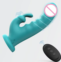 Vibrateur sexuel à double vibration et ventouse, télécommandé sans fil, pour masturbation féminine – Jouet sexuel pour adultes très populaire