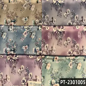 Factory Supply Nice Price 100% Polyester Soft Feel Customized Digital Printed Satin Silk Fabric