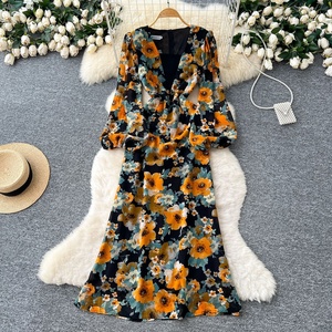 In Puff Tay Áo Cho Phụ Nữ Mùa Thu Giảm Béo Và Mỏng Phù Hợp Trọng Lượng Nhẹ Trưởng Thành Điều Hành Phong Cách Độc Đáo Tinh Tế Dài Ăn Mặc - Product Image 2