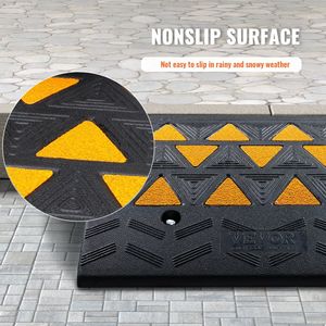 DB Wholesale Heavy-Duty 33069 Lbs/15 T Capacité de rampe de bordure en caoutchouc Lot de 2 rampes d'allée à hauteur de 6 pouces Rampes de seuil stables - Product Image 4