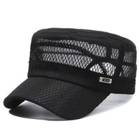 Gorra de malla de secado rápido para hombre, para verano, transpirable, con protección solar, para pesca, estilo casual y sencillo.
