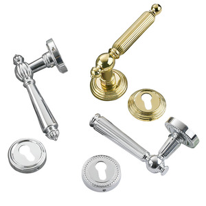 Leather French Style Zinc Alloy Lever Lock Keyless Interior Door Lock For Bedroom Furniture Hardware - Product Image 3