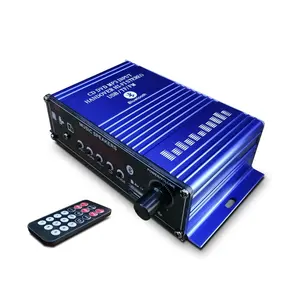 Amplifier Daya Mini Bluetooth, Penguat Fm Sd Hifi 2Ch Amp Musik Audio Stereo Mobil