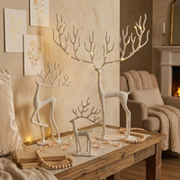 Ornements créatifs en fonte d'aluminium en forme d'elk, modernes, noirs et blancs, taille personnalisée, décoration de Noël, décoration d'intérieur, directement de l'usine