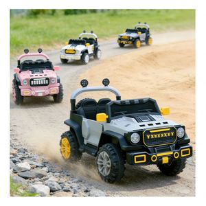 Voiture électrique pour enfants avec lumières de scène, 4 roues, moteur 390, batterie 12V7.0Ah, contrôle par application, musique USB, faisceau lumineux, effets sonores, en plastique - Product Image 2