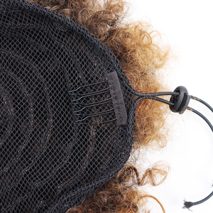 Claquettes à bras magique synthétique bouclées, extension capillaire <span class=keywords><strong>avec</strong></span> <span class=keywords><strong>chignon</strong></span>, pièce afro, vente en gros d'usine - Product Image 6