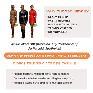 Nuovo Arrivo Primavera 2026: Set Giacca Corta con Zip e Minigonna, Abbigliamento <span class=keywords><strong>Donna</strong></span> Autunnale, Sexy Set Due Pezzi in <span class=keywords><strong>Pelle</strong></span> PU Aderente - Product Image 3