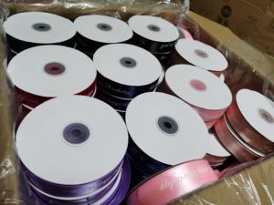 Bénédiction 2.5cm 1 pouce en gros boîte-cadeau emballage <span class=keywords><strong>ruban</strong></span> juste pour vous <span class=keywords><strong>ruban</strong></span> pour fleur chaussure gâteau Graduation vêtements emballage - Product Image 5