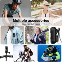 Caméra d'action sportive miniature 4K FHD 1080P étanche IP63 grand angle 142° pour casque de moto et activités sportives en extérieur