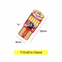 Auto-LED-Lampe mit hoher Helligkeit 15smd W5w 194 T10 Canbus-Innen leuchte 4014 T10 LED