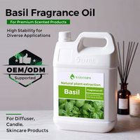 Huile Essentielle Parfumée au Basilic Frais pour Diffuseurs, Aromathérapie Naturelle Pure, Massage Cutané, Fabrication de Bougies et Savons