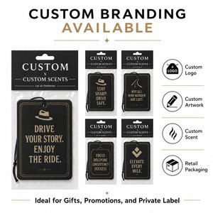 Désodorisant de voiture personnalisé avec logo, parfum suspendu pour rétroviseur, design portable, parfum longue durée, en papier - Product Image 4