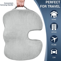 Coussin de siège confortable en mousse à mémoire de forme gris pour chaise de bureau, motif en U, soulagement de la pression pour les douleurs au coccyx et la sciatique, utilisation en cuisine