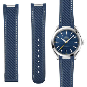 <span class=keywords><strong>Bracelet</strong></span> incurvé en TPU de luxe pour <span class=keywords><strong>bracelet</strong></span> en caoutchouc Aqua Terra 20 mm vert noir bleu blanc cadran de remplacement - Product Image 3