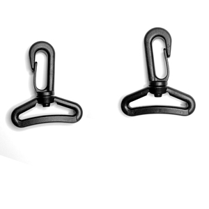 <span class=keywords><strong>Mousqueton</strong></span> à sangle rotative noir, en plastique, pour tissage, lot de 10 pièces, pour lanière et sac à dos - Product Image 2