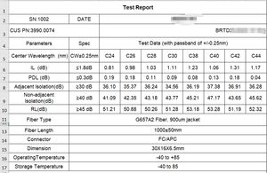 8 canaux 200GHz Ultra Compact DWDM Mux ou Demux, C24,C26,C28,30,C38,C40,C42,C44,1.5dB Max IL, FC/APC, G657A2 <span class=keywords><strong>Fibre</strong></span>, Module - Product Image 2