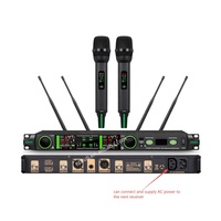 Nouveaux produits M-9602 : Système sans fil True Diversity à double canal avec écran récepteur TFT HD 2,4 pouces et tube électronique pour Église/Scène