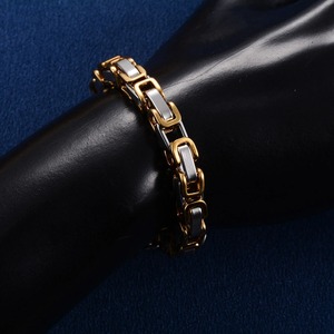 Pulsera de Cadena Bizantina de Acero Inoxidable de 6mm y 23cm para Hombre, Estilo Punk Rock, Cadena de Mano, Tobillera, Brazalete, Joyería Metálica - Product Image 6