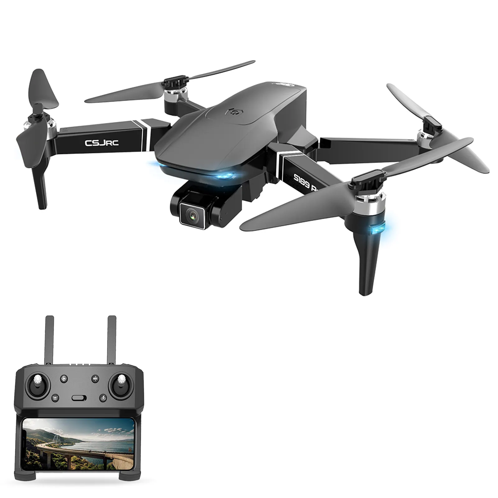 S189 PRO Drone 4K Brushless Quadcopter GPS 5G Wifi FPV 25mins Flight Time Dual Camera Christmas Gift Amazon Hot